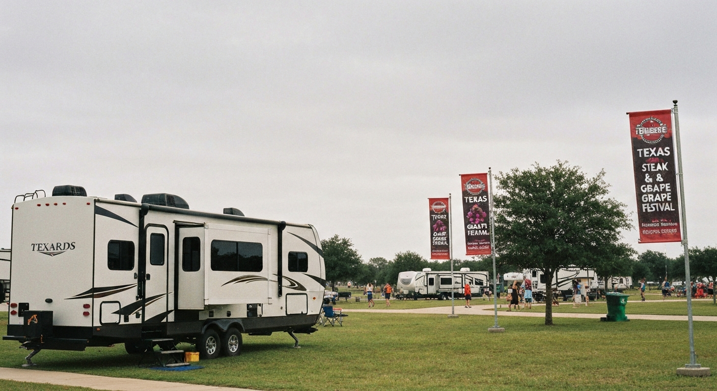 RV rental for Texas Reds Steak & Grape Festival near College Station